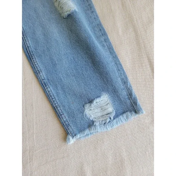 Muselooks Womens Capris 15 33x25 Jeans Relaxed Distressed Medium Blue Wash‎ NEW - Picture 13 of 16